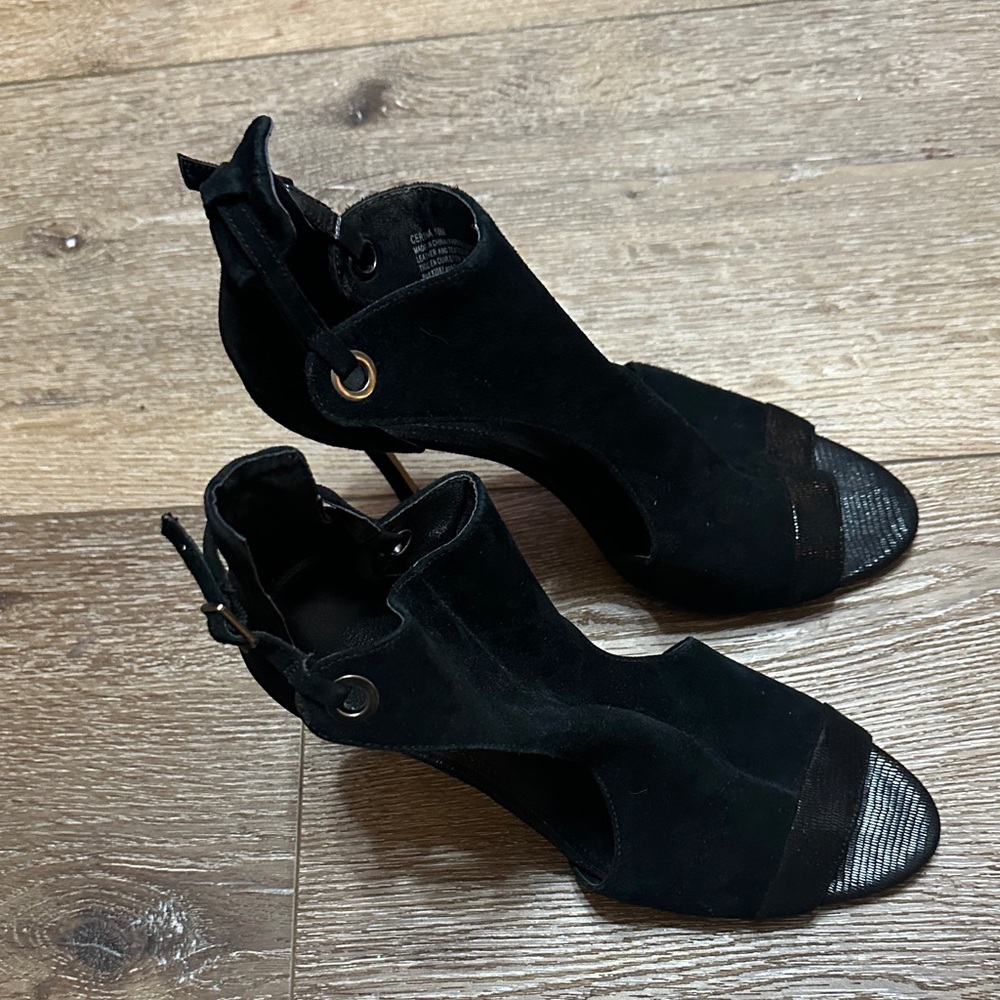 Saks Fifth Avenue Black Heeled Boots - Picture 4 of 6